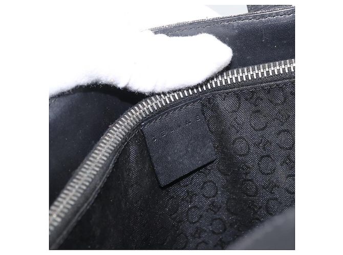 Céline CELINE C Macadam Canvas Tote Bag Schwarz Silber Auth 174445 - Ansicht 10