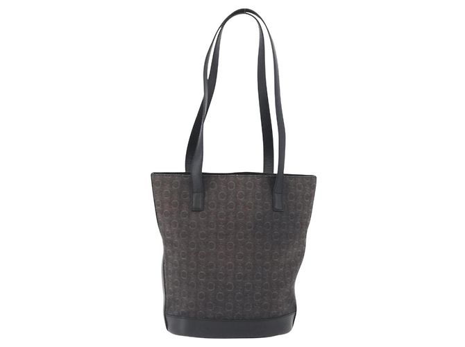 Céline CELINE C Macadam Canvas Tote Bag Schwarz Silber Auth 174445 - Ansicht 13