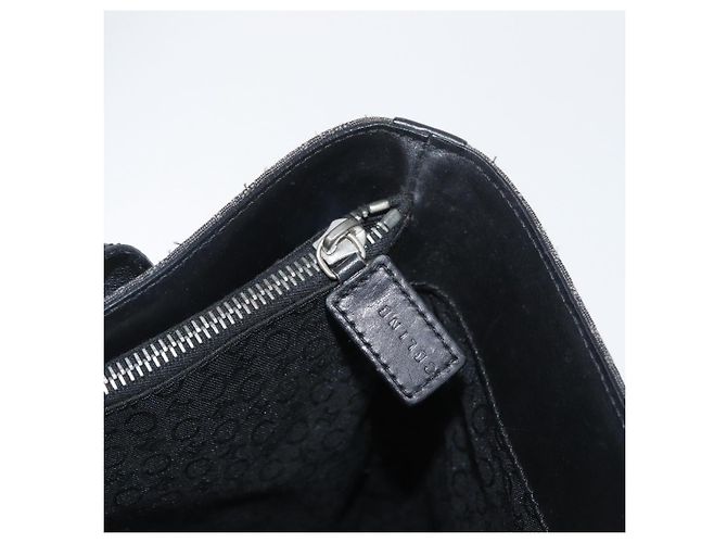 Céline CELINE C Macadam Canvas Tote Bag Schwarz Silber Auth 174445 - Ansicht 22