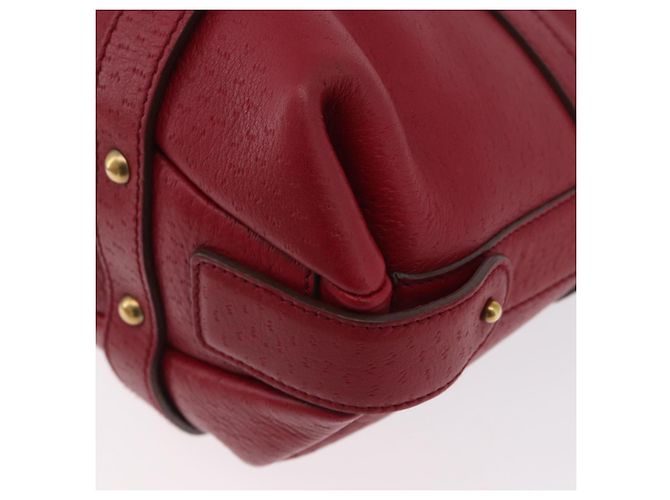 Borsa a mano Gancini in pelle rossa e oro Auth ARZ035A di Salvatore Ferragamo Rosso D'oro - vista 11