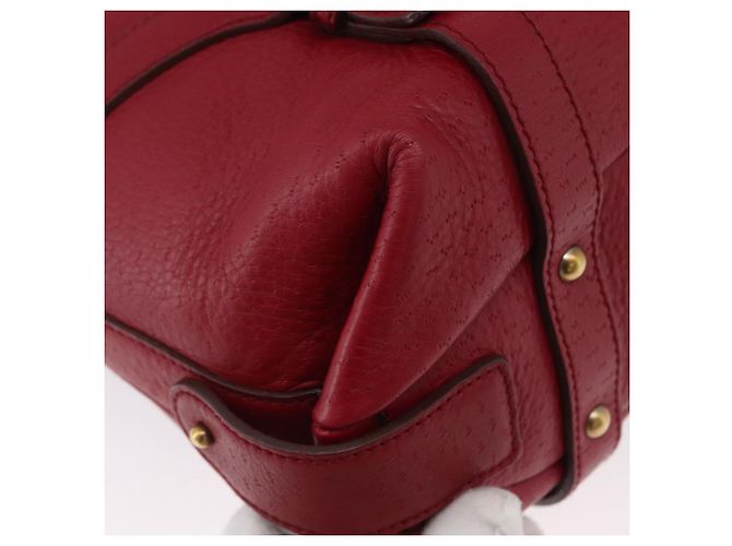 Borsa a mano Gancini in pelle rossa e oro Auth ARZ035A di Salvatore Ferragamo Rosso D'oro - vista 12