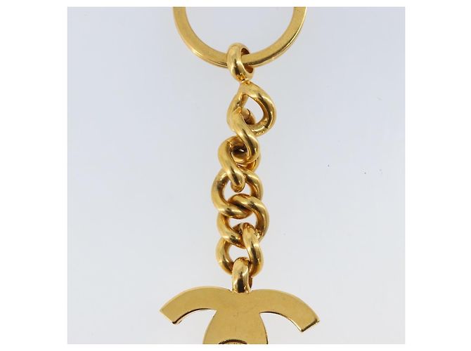 Llave CHANEL COCO de metal dorado CC Auth LNZ859V - vista 8