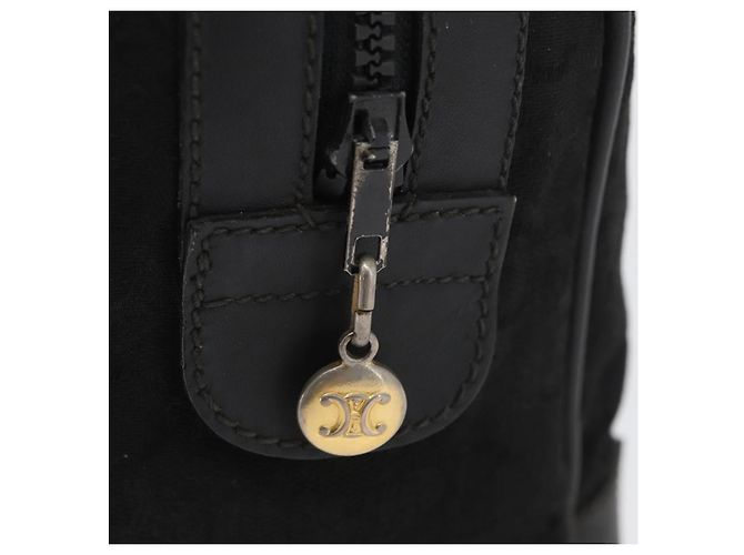 Céline Borsa a mano Celine C Sulky in tela nera e oro Auth ep13854 Nero D'oro - vista 10