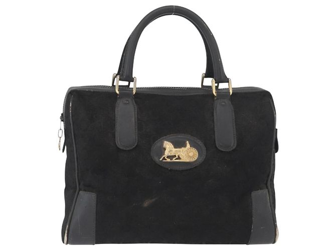 Céline Borsa a mano Celine C Sulky in tela nera e oro Auth ep13854 Nero D'oro - vista 13