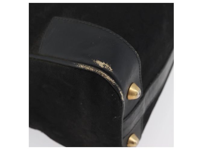 Céline Borsa a mano Celine C Sulky in tela nera e oro Auth ep13854 Nero D'oro - vista 15