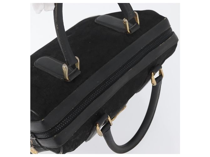 Céline Borsa a mano Celine C Sulky in tela nera e oro Auth ep13854 Nero D'oro - vista 6