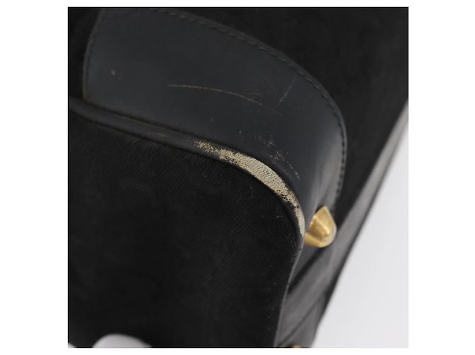 Céline Borsa a mano Celine C Sulky in tela nera e oro Auth ep13854 Nero D'oro - vista 9