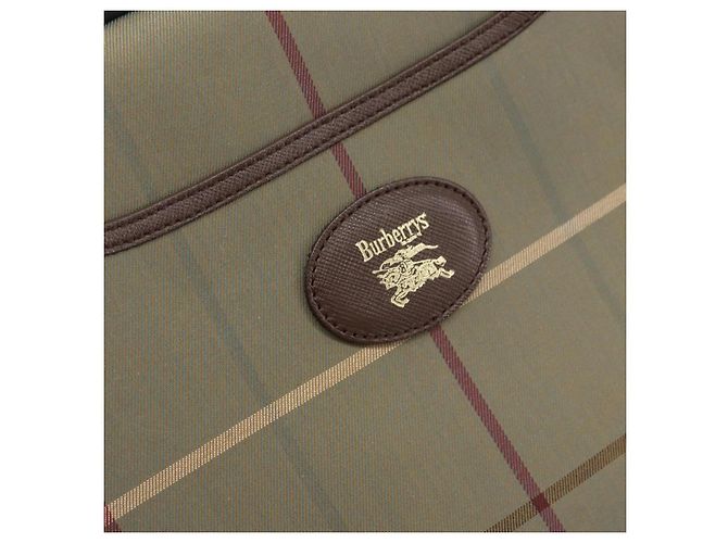 Borsa a Spalla Burberrys Nova Check in Tela Marrone Oro Auth bs33874 D'oro - vista 17