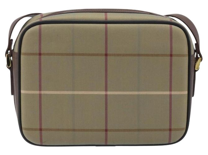 Borsa a Spalla Burberrys Nova Check in Tela Marrone Oro Auth bs33874 D'oro - vista 2