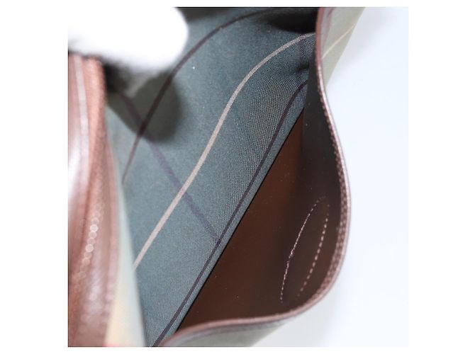 Borsa a Spalla Burberrys Nova Check in Tela Marrone Oro Auth bs33874 D'oro - vista 20