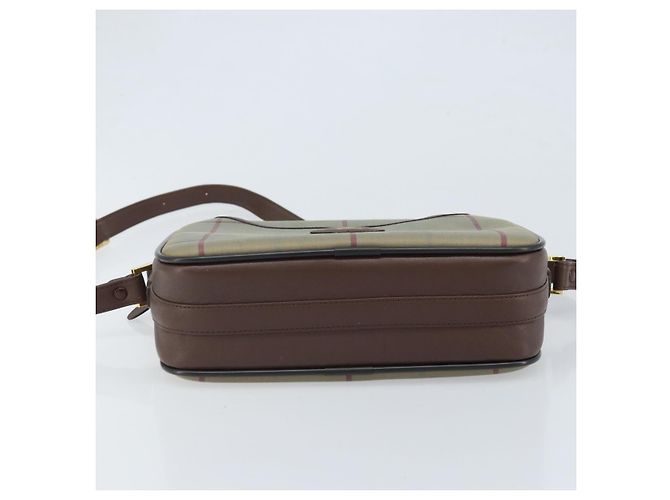 Borsa a Spalla Burberrys Nova Check in Tela Marrone Oro Auth bs33874 D'oro - vista 5