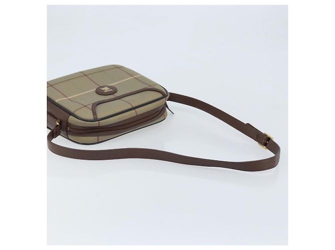 Borsa a Spalla Burberrys Nova Check in Tela Marrone Oro Auth bs33874 D'oro - vista 7