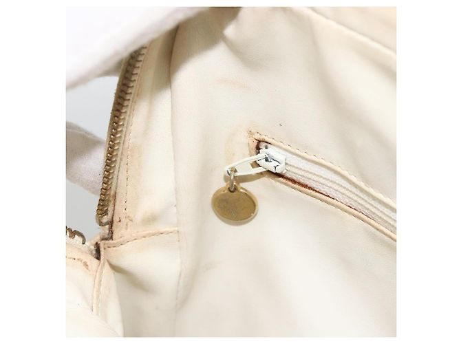 CHANEL Borsa a Mano in Pelle Caviar Crema Oro CC Auth 174548 D'oro Crudo - vista 19