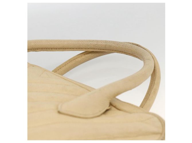 CHANEL Borsa a Mano in Pelle Caviar Crema Oro CC Auth 174548 D'oro Crudo - vista 8