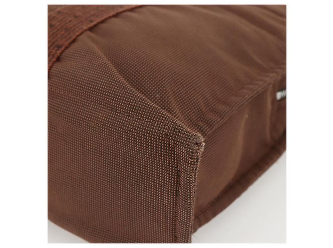 Hermès HERMES Borsa a Mano Her Line MM Tela Marrone Argento Auth ARZ296 - vista 12