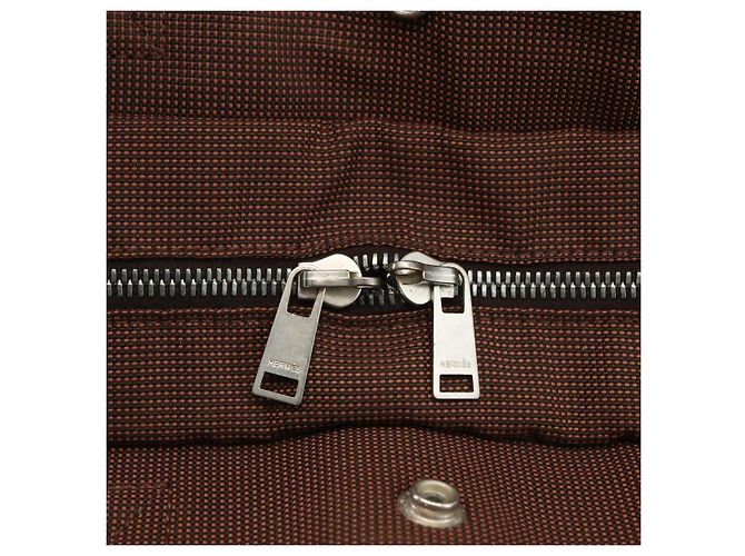 Hermès HERMES Borsa a Mano Her Line MM Tela Marrone Argento Auth ARZ296 - vista 14