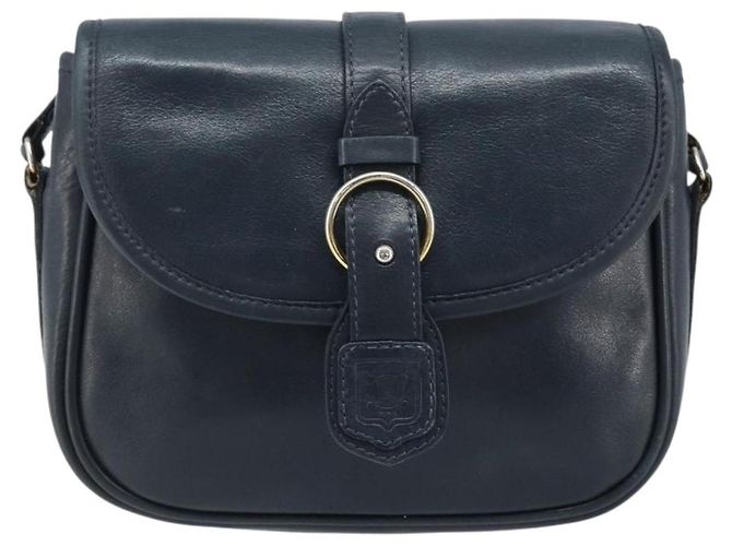 Céline Borsa a Spalla CELINE in Pelle Blu Navy Oro Auth bs33902 D'oro - vista 13