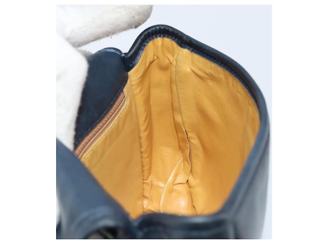 Céline Borsa a Spalla CELINE in Pelle Blu Navy Oro Auth bs33902 D'oro - vista 18