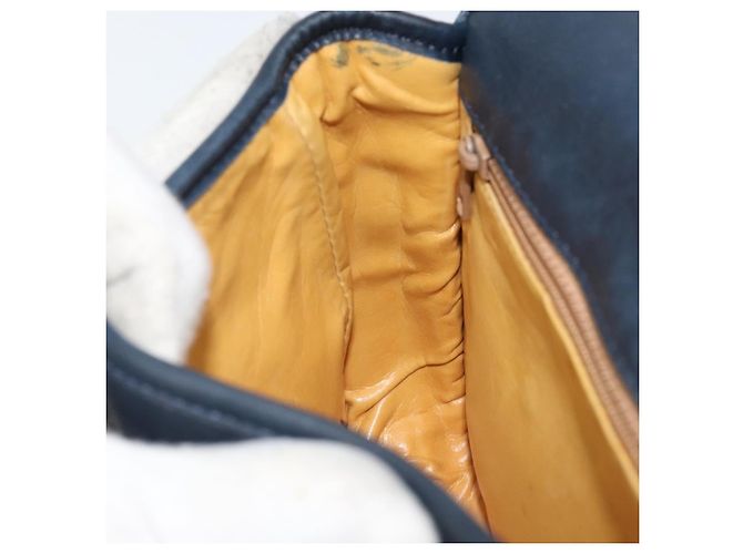 Céline Borsa a Spalla CELINE in Pelle Blu Navy Oro Auth bs33902 D'oro - vista 19