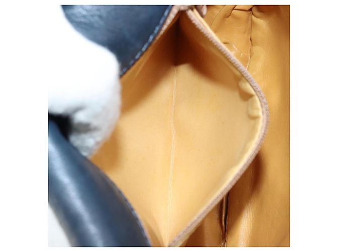 Céline Borsa a Spalla CELINE in Pelle Blu Navy Oro Auth bs33902 D'oro - vista 21