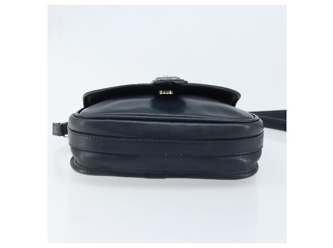 Céline Borsa a Spalla CELINE in Pelle Blu Navy Oro Auth bs33902 D'oro - vista 5