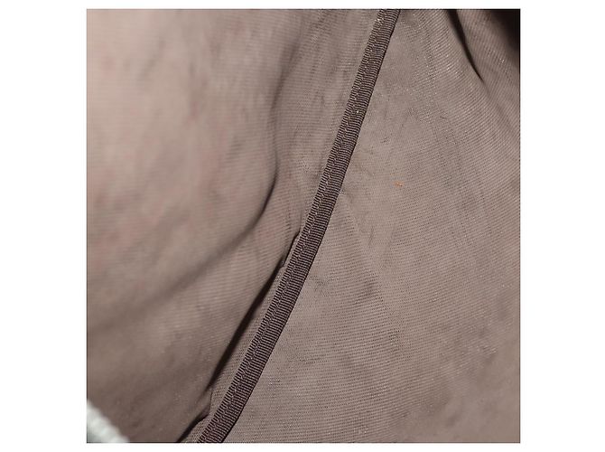 Borsa Boston in nylon marrone e argento della linea Sherry di GUCCI 012 8657 Auth fm5186 - vista 22