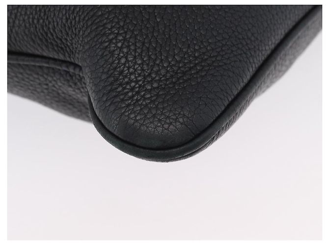 Borsa a Spalla in Pelle Nera e Argento GUCCI 233329 Auth ep13736 Nero - vista 10