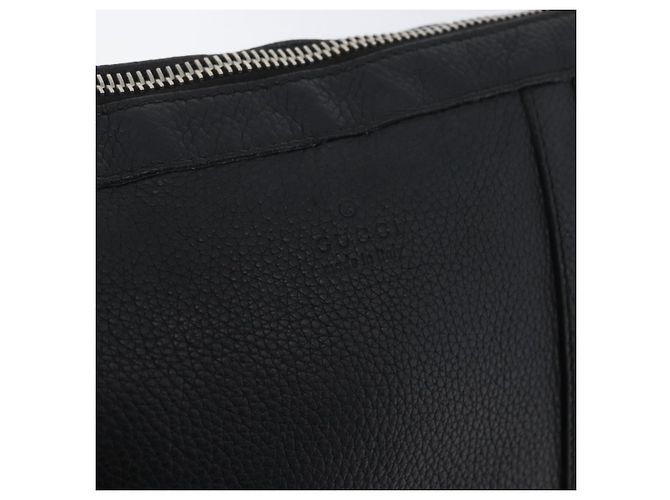 Borsa a Spalla in Pelle Nera e Argento GUCCI 233329 Auth ep13736 Nero - vista 15