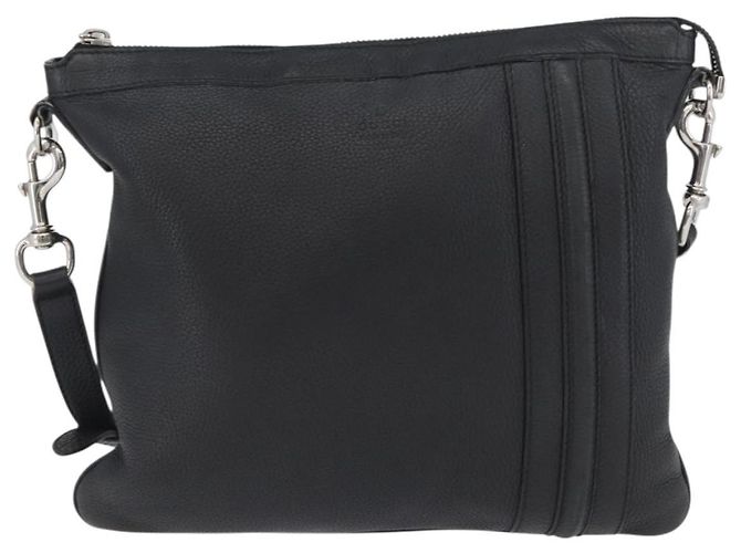 Borsa a Spalla in Pelle Nera e Argento GUCCI 233329 Auth ep13736 Nero - vista 2