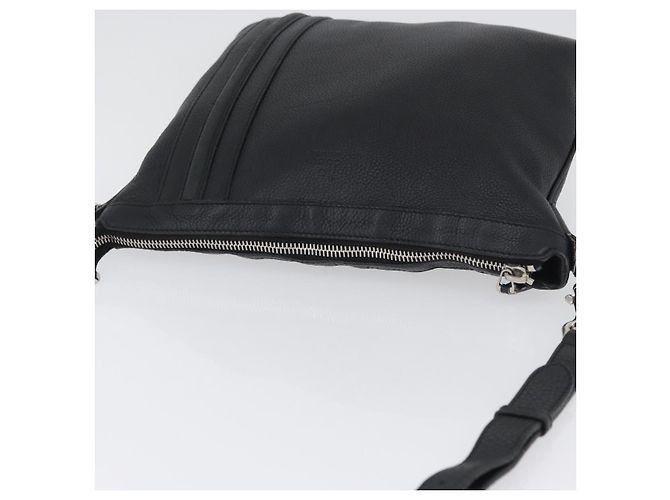 Borsa a Spalla in Pelle Nera e Argento GUCCI 233329 Auth ep13736 Nero - vista 6