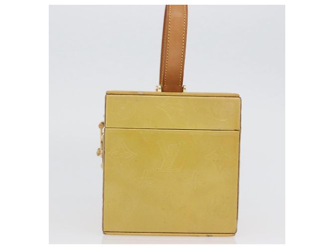 LOUIS VUITTON Pochette Cosmetica Monogram Vernis Bleecker Beige M91002 Auth ARZ033 - vista 4