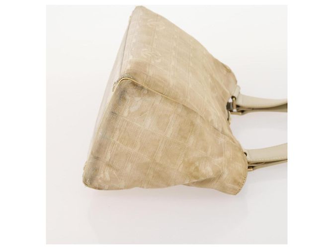 Hermès HERMES PRADA Borsa a Mano Chanel Pelle Tela Nylon 3 Set Beige Auth 168823 - vista 11
