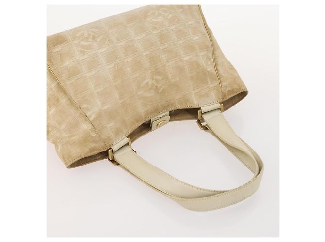 Hermès HERMES PRADA Borsa a Mano Chanel Pelle Tela Nylon 3 Set Beige Auth 168823 - vista 12