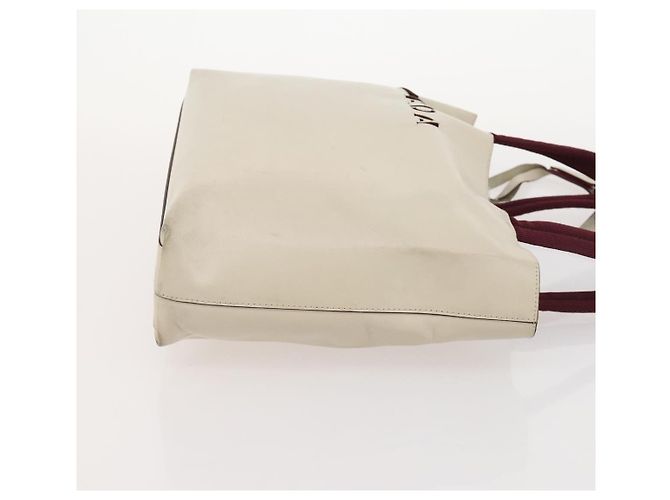 Hermès HERMES PRADA Borsa a Mano Chanel Pelle Tela Nylon 3 Set Beige Auth 168823 - vista 19