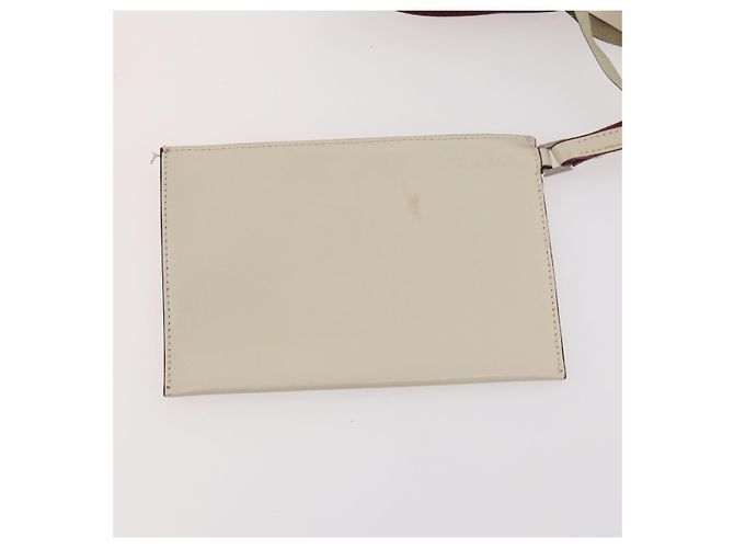 Hermès HERMES PRADA Borsa a Mano Chanel Pelle Tela Nylon 3 Set Beige Auth 168823 - vista 24