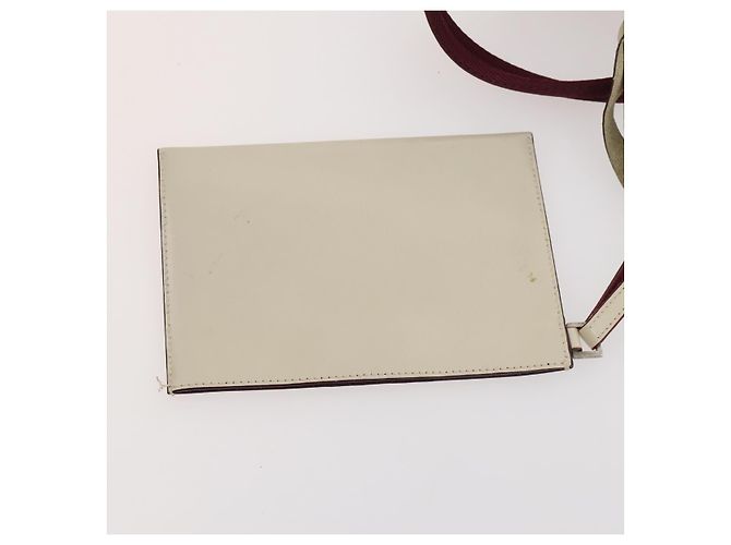 Hermès HERMES PRADA Borsa a Mano Chanel Pelle Tela Nylon 3 Set Beige Auth 168823 - vista 25