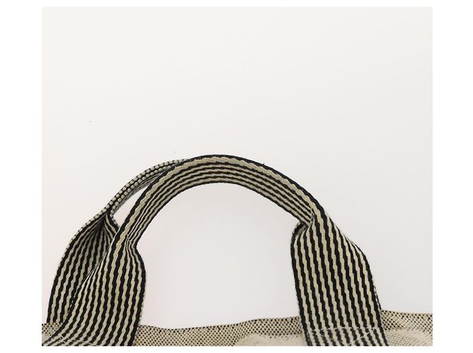 Hermès HERMES PRADA Borsa a Mano Chanel Pelle Tela Nylon 3 Set Beige Auth 168823 - vista 6