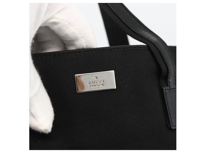 Borsa a mano GUCCI in tela nera e argento 002 1080 Auth BA11451 Nero - vista 14