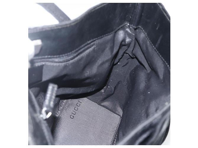 Borsa a mano GUCCI in tela nera e argento 002 1080 Auth BA11451 Nero - vista 17