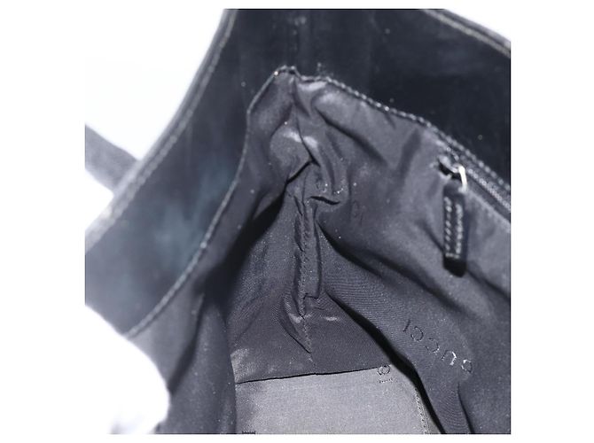 Borsa a mano GUCCI in tela nera e argento 002 1080 Auth BA11451 Nero - vista 18