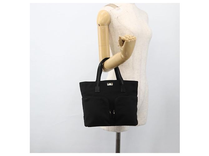 Borsa a mano GUCCI in tela nera e argento 002 1080 Auth BA11451 Nero - vista 23