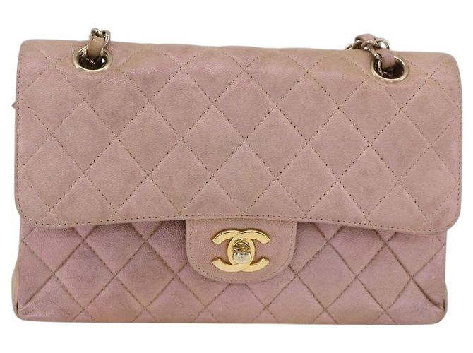 Bolso de hombro matelasse CHANEL de piel caviar rosa dorado CC Auth ka3129SAV - vista 13