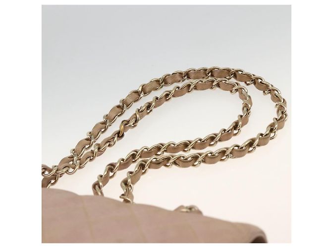 Bolso de hombro matelasse CHANEL de piel caviar rosa dorado CC Auth ka3129SAV - vista 14