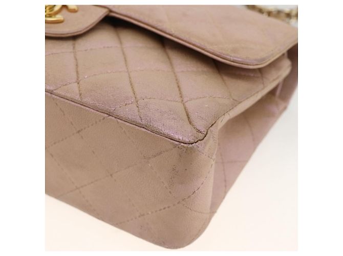 Bolso de hombro matelasse CHANEL de piel caviar rosa dorado CC Auth ka3129SAV - vista 15