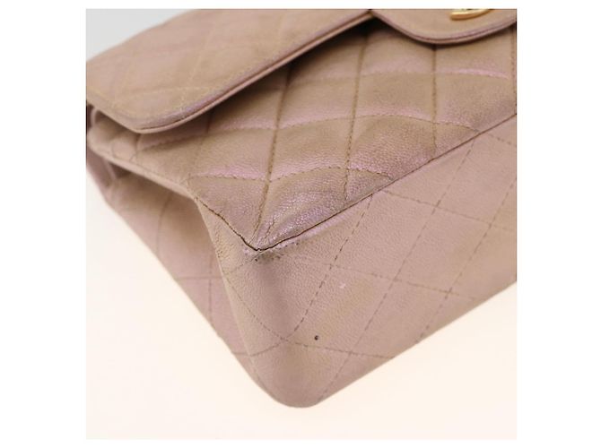 Bolso de hombro matelasse CHANEL de piel caviar rosa dorado CC Auth ka3129SAV - vista 16