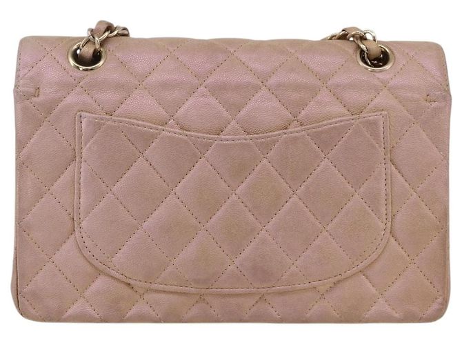 Bolso de hombro matelasse CHANEL de piel caviar rosa dorado CC Auth ka3129SAV - vista 2