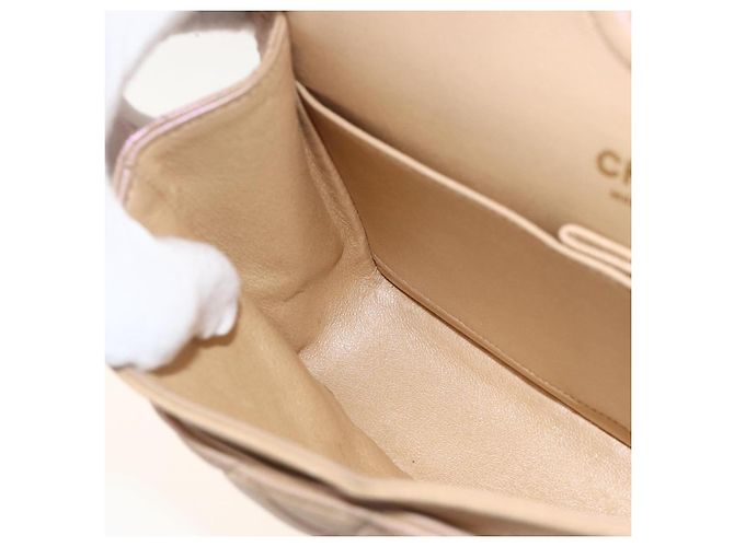 Bolso de hombro matelasse CHANEL de piel caviar rosa dorado CC Auth ka3129SAV - vista 22