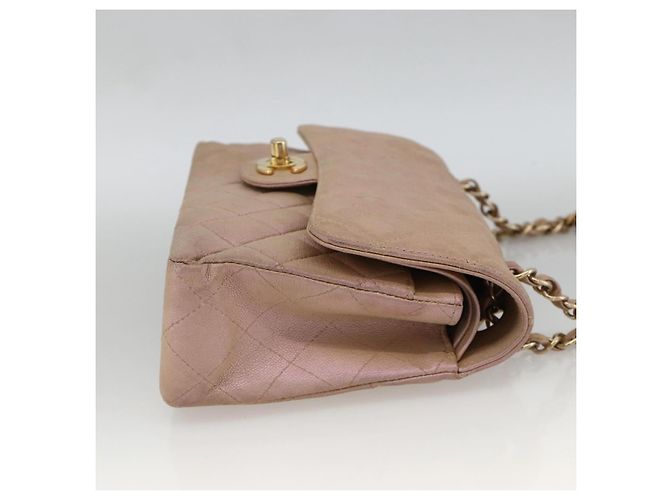 Bolso de hombro matelasse CHANEL de piel caviar rosa dorado CC Auth ka3129SAV - vista 4