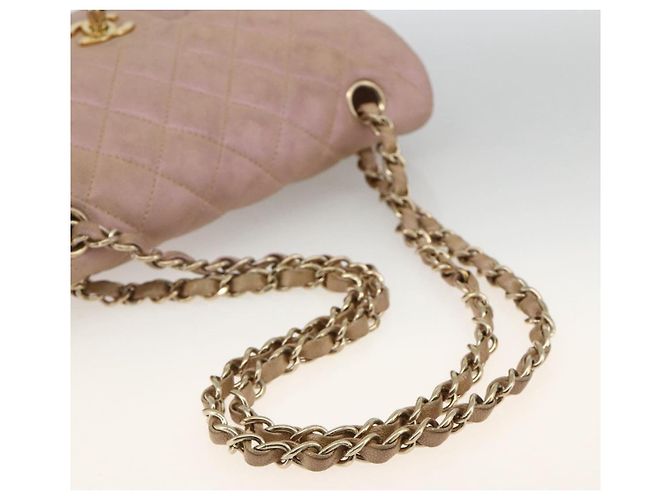 Bolso de hombro matelasse CHANEL de piel caviar rosa dorado CC Auth ka3129SAV - vista 7