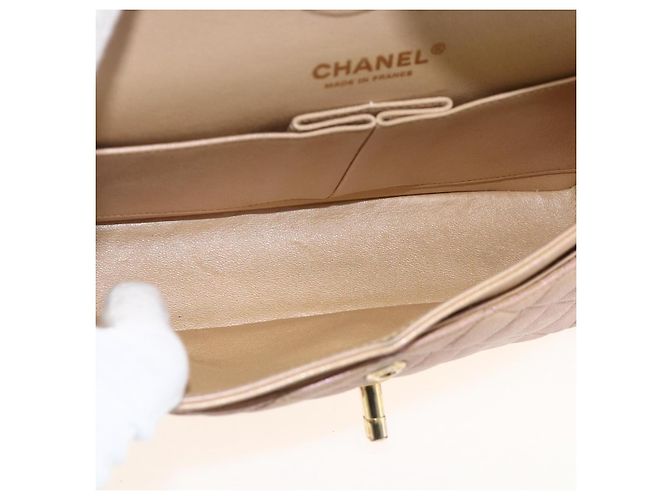 Bolso de hombro matelasse CHANEL de piel caviar rosa dorado CC Auth ka3129SAV - vista 9